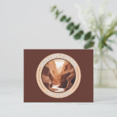 Antelope Canyon Arizona Retro Badge Briefkaart (Staand voorkant)