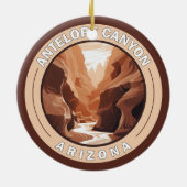 Antelope Canyon Arizona Retro Badge Keramisch Ornament (Achterkant)