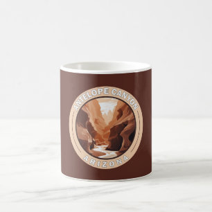 Antelope Canyon Arizona Retro Badge Koffiemok