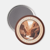 Antelope Canyon Arizona Retro Badge Magneet (Voorkant / Achterkant)