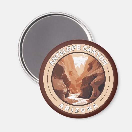 Antelope Canyon Arizona Retro Badge Magneet (Voorkant / Achterkant)