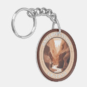 Antelope Canyon Arizona Retro Badge Sleutelhanger (Voorkant Links)