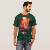 Antelope Canyon Arizona retro T-shirt (Voorkant volledig)