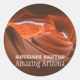Antelope Canyon Arizona | Sandstone Desert Valley Ronde Sticker