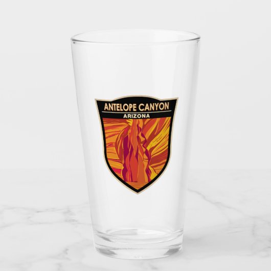 Antelope Canyon Arizona Travel Art Vintage Glas (Voorkant)