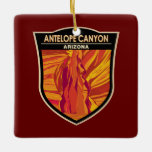Antelope Canyon Arizona Travel Art Vintage Keramisch Ornament<br><div class="desc">Antelope Canyon-vectorkunstontwerp. Navajo Upper Antelope Canyon is een slot canyon in het Amerikaanse zuidwesten.</div>
