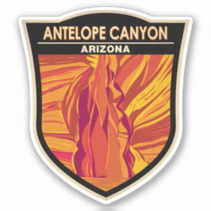 Antelope Canyon Arizona Travel Art Vintage Sticker