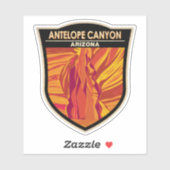 Antelope Canyon Arizona Travel Art Vintage Sticker (Vel)