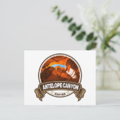 Antelope Canyon Arizona Travel Badge Briefkaart (Staand voorkant)