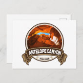 Antelope Canyon Arizona Travel Badge Briefkaart (Voorkant / Achterkant)