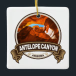 Antelope Canyon Arizona Travel Badge Keramisch Ornament<br><div class="desc">Antelope Canyon fotorealistisch ontwerp. Navajo Upper Antelope Canyon is een slot canyon in het Amerikaanse zuidwesten.</div>