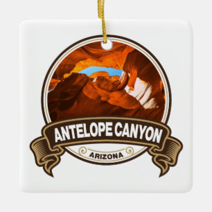 Antelope Canyon Arizona Travel Badge Keramisch Ornament