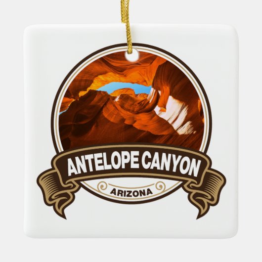 Antelope Canyon Arizona Travel Badge Keramisch Ornament (Voorkant)