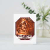 Antelope Canyon Arizona Travel Emblem Briefkaart (Staand voorkant)
