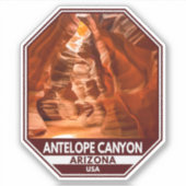 Antelope Canyon Arizona Travel Emblem Sticker (Voorkant)