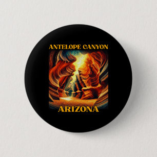 Antelope Canyon Arizona Wandelen Kamperen Ronde Button 5,7 Cm