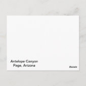 Antelope Canyon Briefkaart (Achterkant)