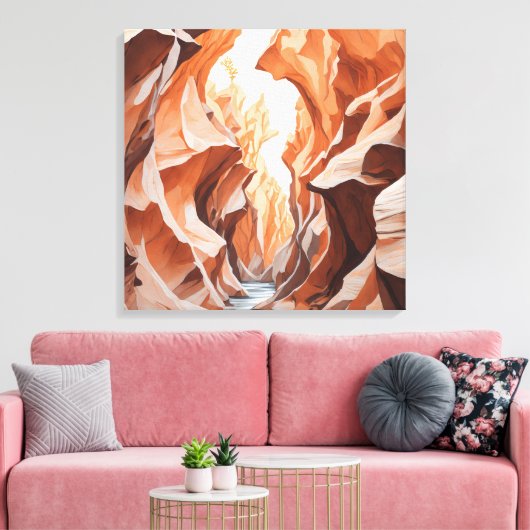 Antelope Canyon Canvas Afdruk (Insitu (Woonkamer))