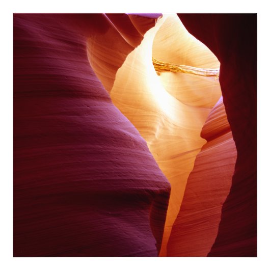 Antelope canyon met hout foto afdruk (Voorkant)