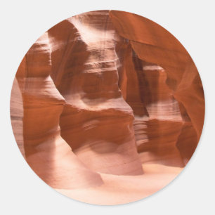 Antelope Canyon, natuurlijk lit Ronde Sticker