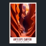 Antelope Canyon Navajo Nation Art Deco AZ Reizen Poster<br><div class="desc">Reisposter in art-decostijl met Antelope Canyon op Navajo Nation land buiten Page,  Arizona.</div>
