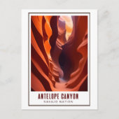 Antelope Canyon Navajo Nation Art Deco Briefkaart (Voorkant)