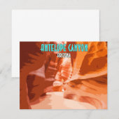 Antelope Canyon Page Arizona platte Kaart (Voorkant / Achterkant)