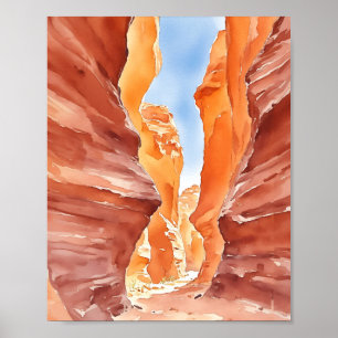 Antelope Canyon Red Rock Waterverf Poster