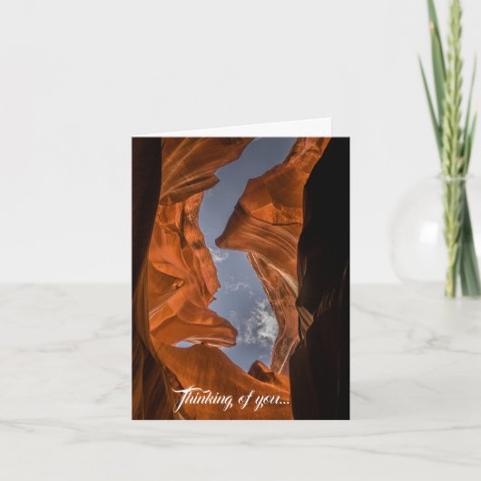 Antelope Canyon Sky Uitzicht Arizona Card Kaart (Voorkant)