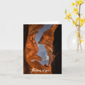 Antelope Canyon Sky Uitzicht Arizona Card Kaart (Gele Bloem)