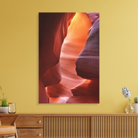 Antelope Canyon-sleufformaties Canvas Afdruk (Insitu (Woonkamer))