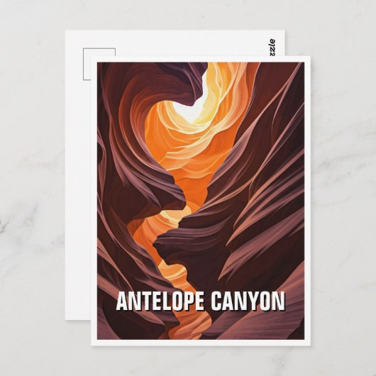 Antelope Canyon Souvenir Briefkaart (Voorkant / Achterkant)
