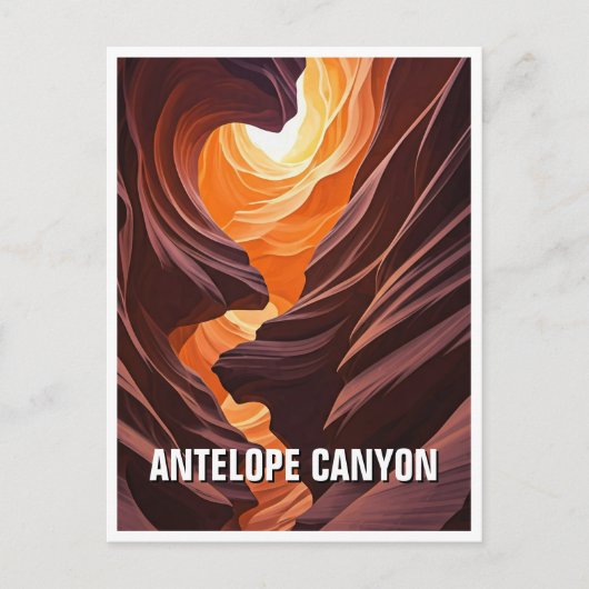 Antelope Canyon Souvenir Briefkaart (Voorkant)