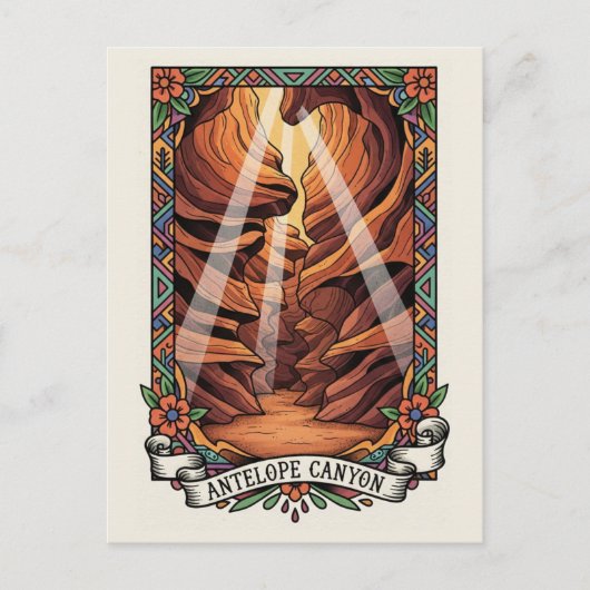 Antelope Canyon  Souvenir Briefkaart (Voorkant)