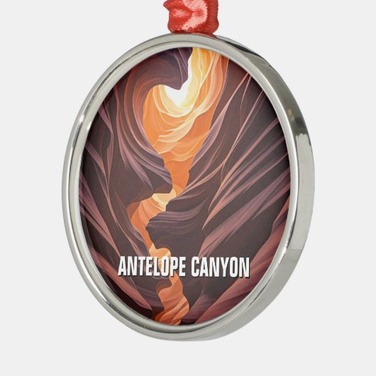 Antelope Canyon Souvenir Metalen Ornament (Links)