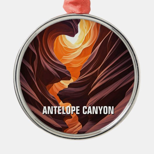 Antelope Canyon Souvenir Metalen Ornament (Voorkant)