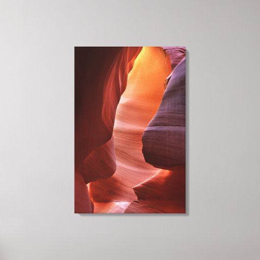 Antelope Canyon-spleetformaties Canvas Afdruk (Voorkant)