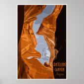Antelope Canyon Vintage Poster (Voorkant)