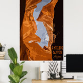 Antelope Canyon Vintage Poster (Thuiskantoor)