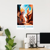 Antelope Canyon Vintage Reisposter Ski Nationaal Poster (Thuiskantoor)