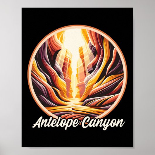 Antelope Canyon Wandelen Poster (Voorkant)