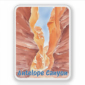 Antelope Canyon Waterverf Sticker (Voorkant)