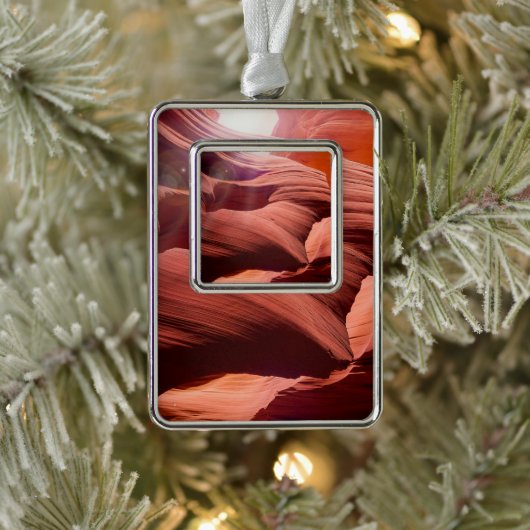 Antelope Canyon | Zazzle_Growshop. Verzilverd Omlijst Ornament (Boom)