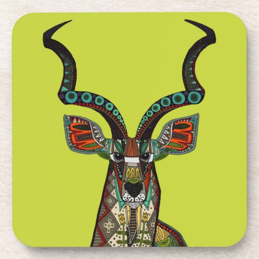 antelope chartreuse drankjes onderzetter (Voorkant)