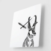 Antelope Clock Vierkante Klok (Hoek)