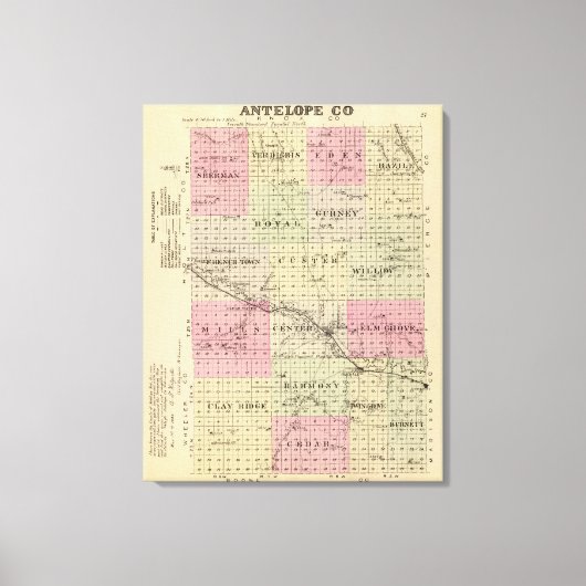 Antelope County, Nebraska Canvas Afdruk (Voorkant)