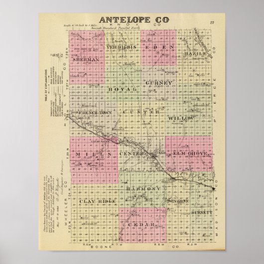 Antelope County, Nebraska Poster (Voorkant)