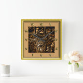 Antelope Deer Vierkante Klok (Huis)