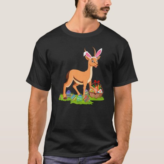 Antelope Easter Hunting Bunny Antelope Easter T-shirt (Voorkant)