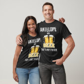 Antelope en beer daarom ben ik hier t-shirt (Unisex)